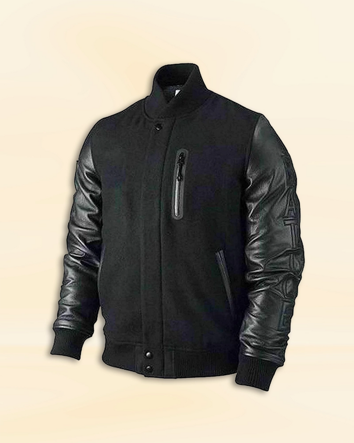 Get the Michael B. Jordan look with this classic Creed Bomber Stylish Leather Jacket with Cowhide Leather Sleeves in American style