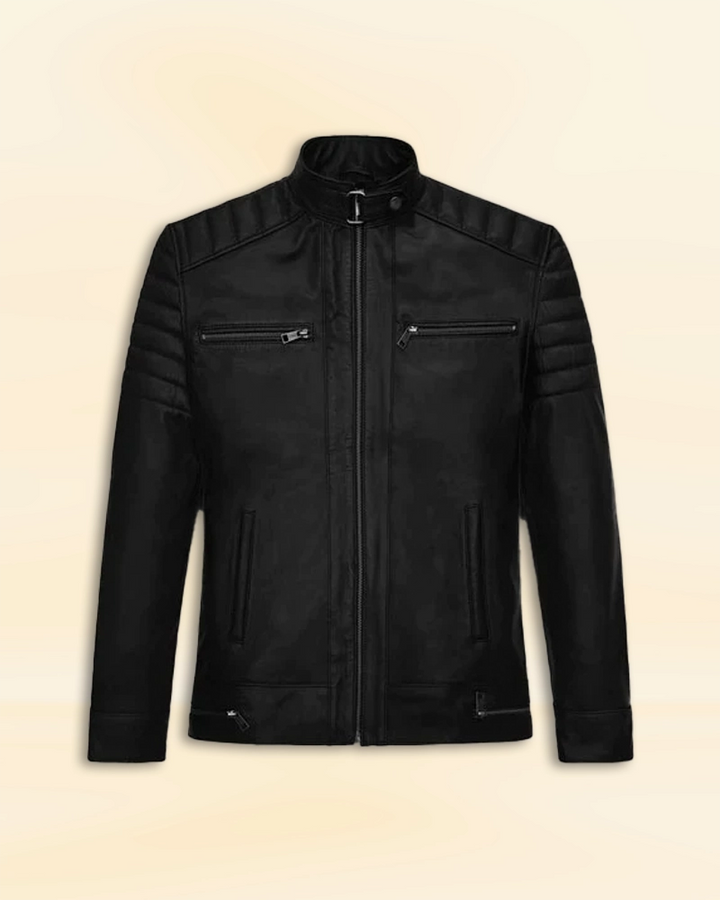 Andrew Tate Premium Leather Jacket - Elevate your style with this premium leather jacket, as worn by the fashion-forward Andrew Tate. in USA market