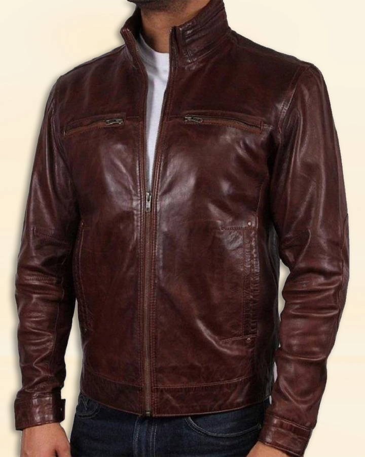 Stay on-trend with this stylish Dark Brown Leather Jacket, inspired by Mark Valley's iconic in USA market