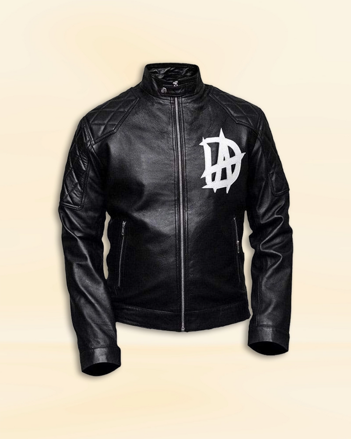 Dean Ambrose Stylish Black Leather Jacket - Channel the rebellious style of Dean Ambrose with this sleek and stylish black leather jacket. in USA market