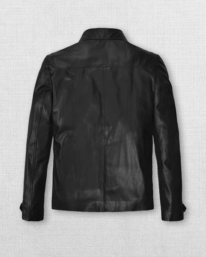 Versatile leather jacket perfect for casual and evening wear