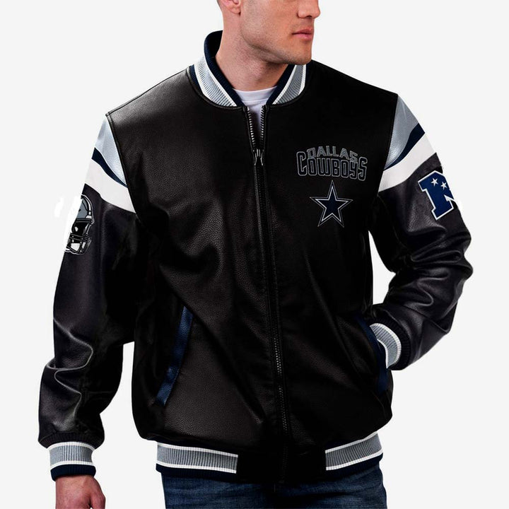 National Football League Dallas Cowboys leather jacket for men and woman