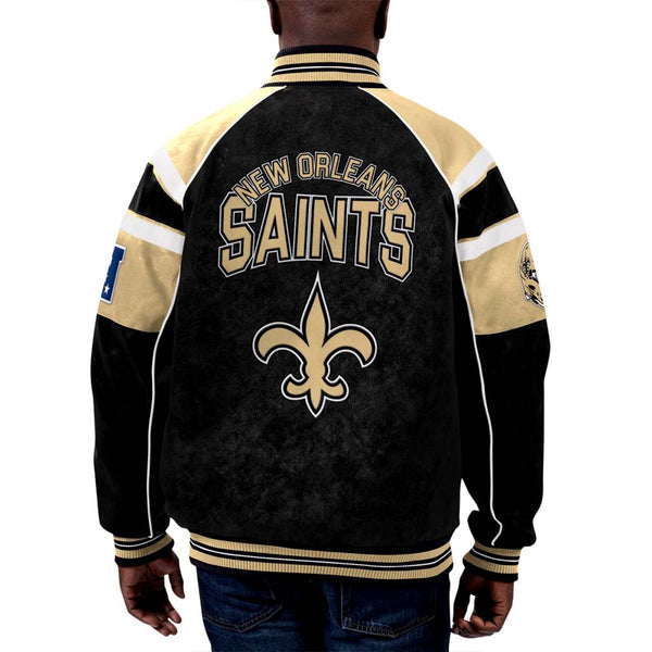 NFL New Orleans Saints Leather Jacket For Men and Women