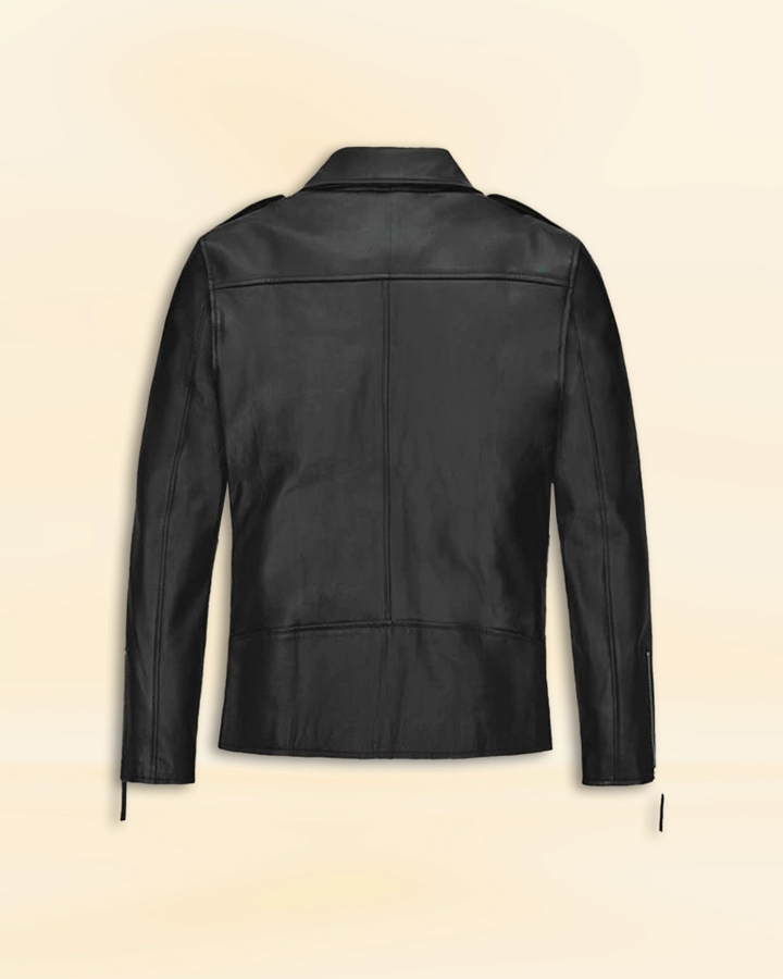 Leather Jacket Worn By Ansel Elgort - Channel your inner cool with this sleek leather jacket as seen on the dashing actor Ansel Elgort. in American style