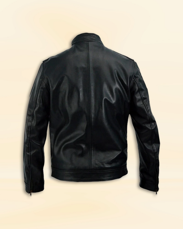 Stylish Black Leather Jacket Worn By Dean Ambrose - Embrace a bold and fashionable look with this black leather jacket, as seen on wrestler Dean Ambrose. in American style