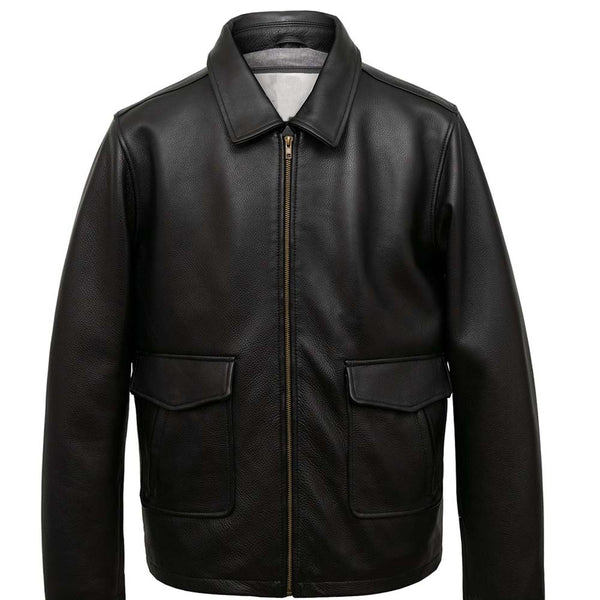 Buy MEN'S BLACK LEATHER JACKET