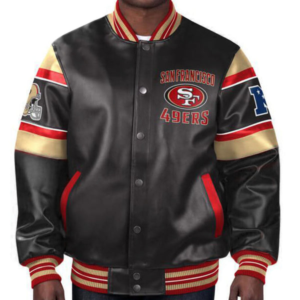 NFL San Francisco 49ers Multicolor Leather Jacket by TP