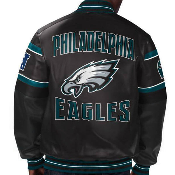 NFL Philadelphia Eagles Multicolor Leather Jacket by TP