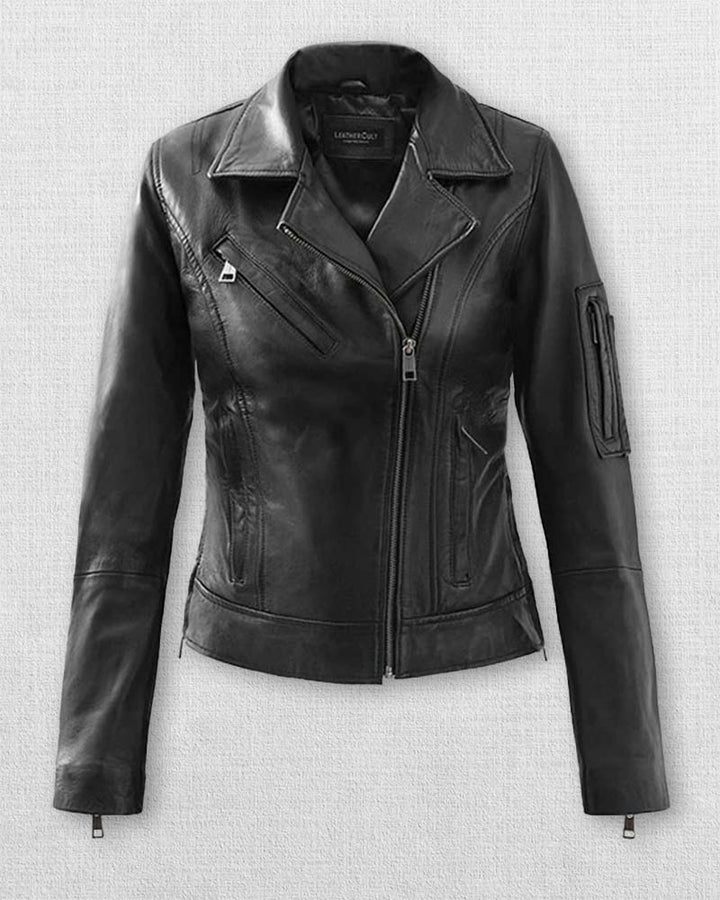 Stylish Leather Jacket Worn by Karen Gillan
