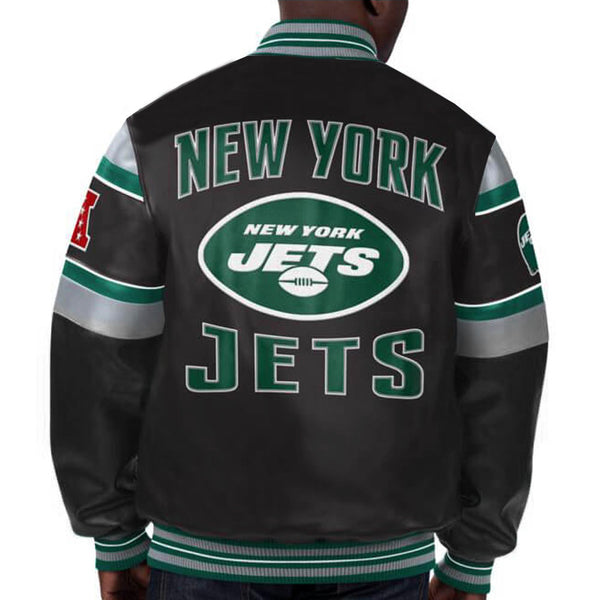 NFL New York Jets Multi Leather Jacket by TP