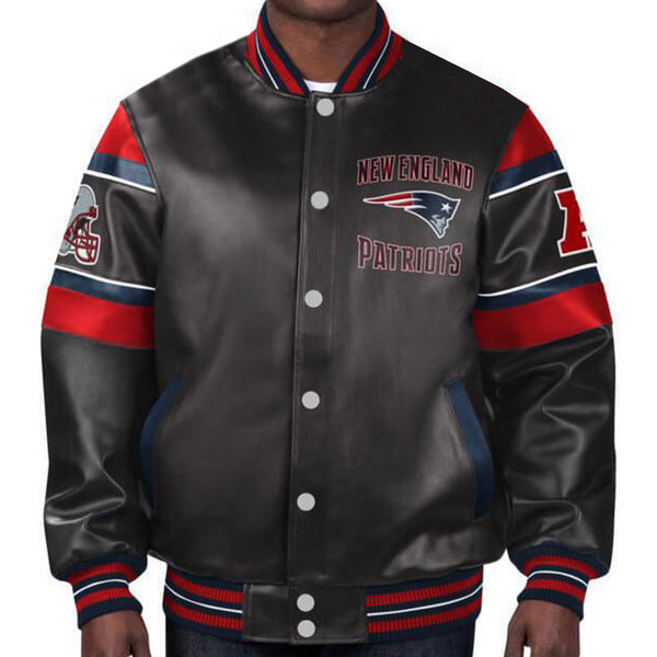 NFL Multi New England Patriots Leather Jacket by TP
