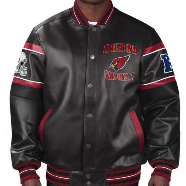 NFL Arizona Cardinals Multicolor Leather Jacket by TP