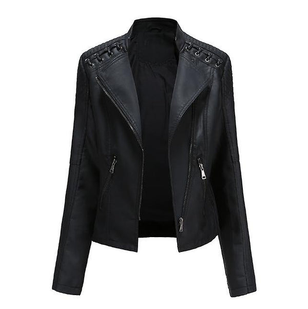 Women's Leather Jacket Casual Zipper New Style Jacket