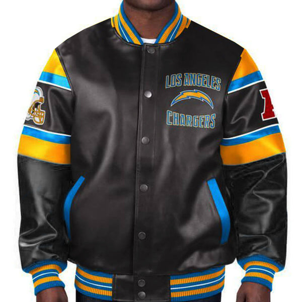 NFL Los Angeles Chargers Multicolor Leather Jacket by TP