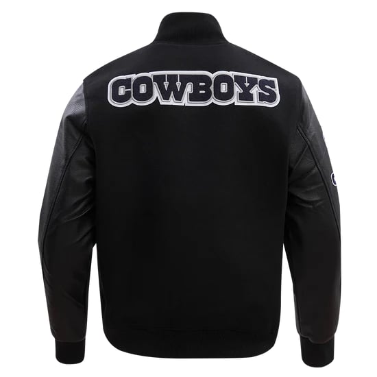 NFL Dallas Cowboys men's jacket in traditional navy and silver
