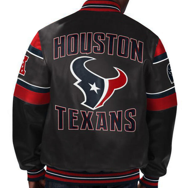 NFL Houston Texans Multicolor Leather Jacket by TP