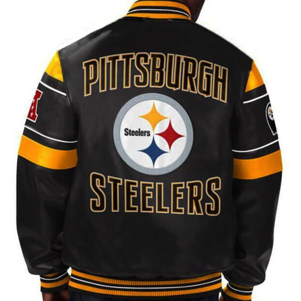 NFL Pittsburgh Steelers Leather Jacket For Men and Women