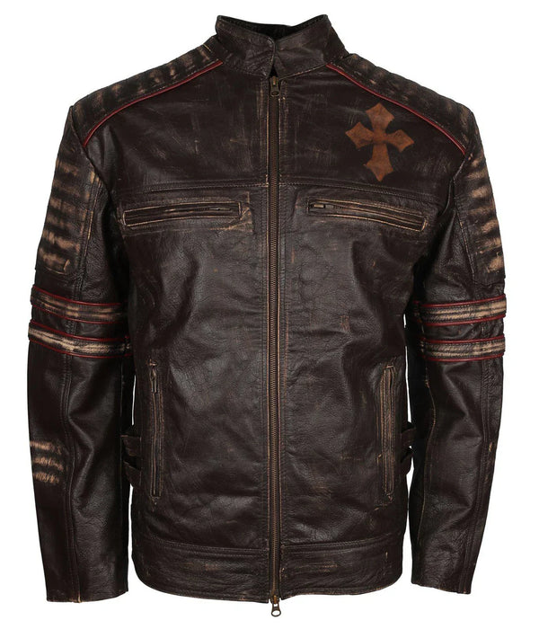 Men's Biker Gothic Leather Jacket