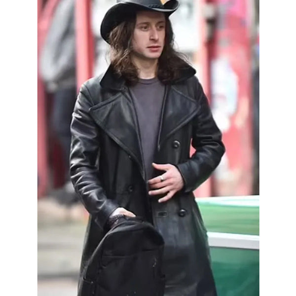 Buy 5lbs of Pressure 2024 Rory Culkin Black Leather Coat