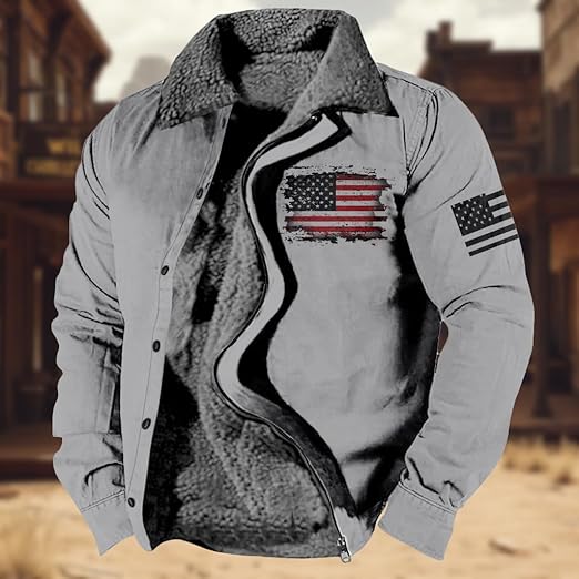 American Flag Western Jackets for Men in USA