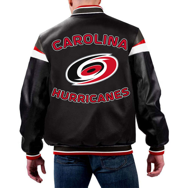 NHL Carolina Hurricanes Leather Jacket by The Pricy in USA