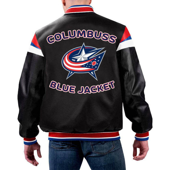 NHL Columbus Blue Jackets Leather Jacket by The Pricy in USA