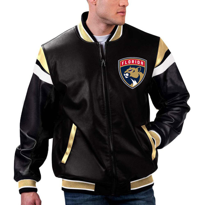 The Pricy NHL Florida Panthers Leather Jacket in France style