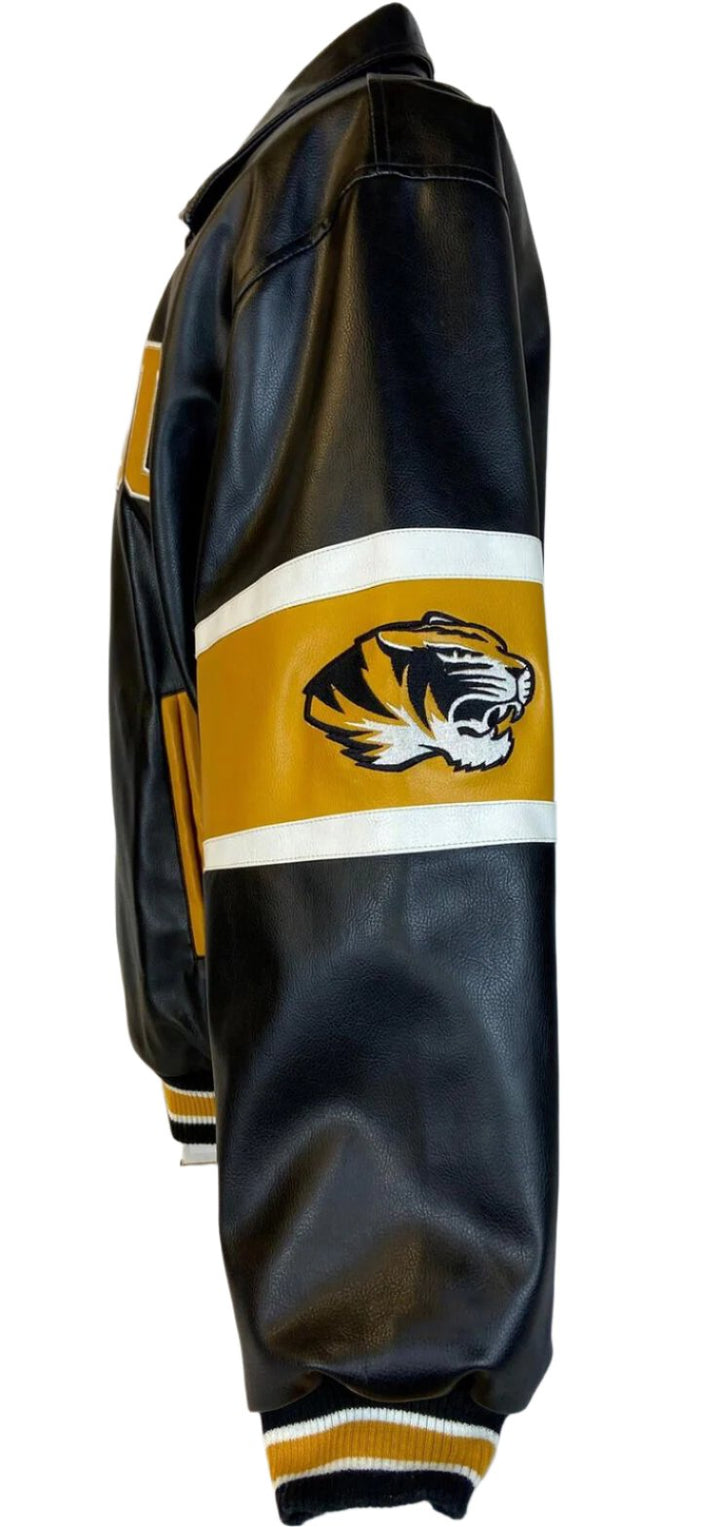 Missouri Tigers Leather Bomber Jacket by G-III Sports
