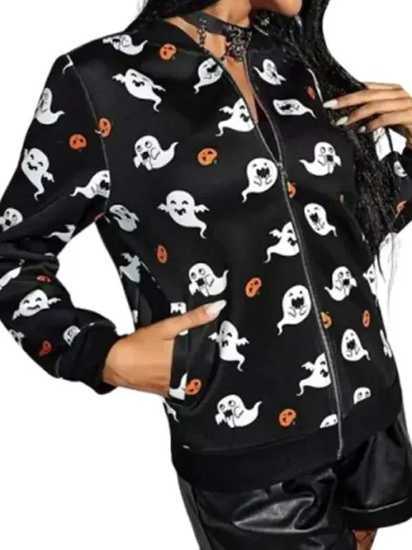 Shop Halloween Ghost Bomber Jacket