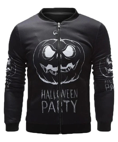 Shop Halloween Party Black Unisex Bomber Jacket