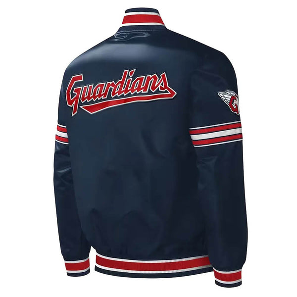 MLB Cleveland Guardians Midfield Full-Snap Satin Jacket by TP