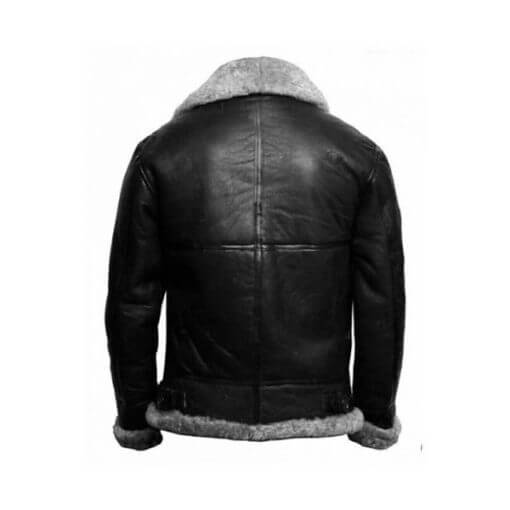 Classic Men's Pilot Bomber Jacket with Fur Collar in France style