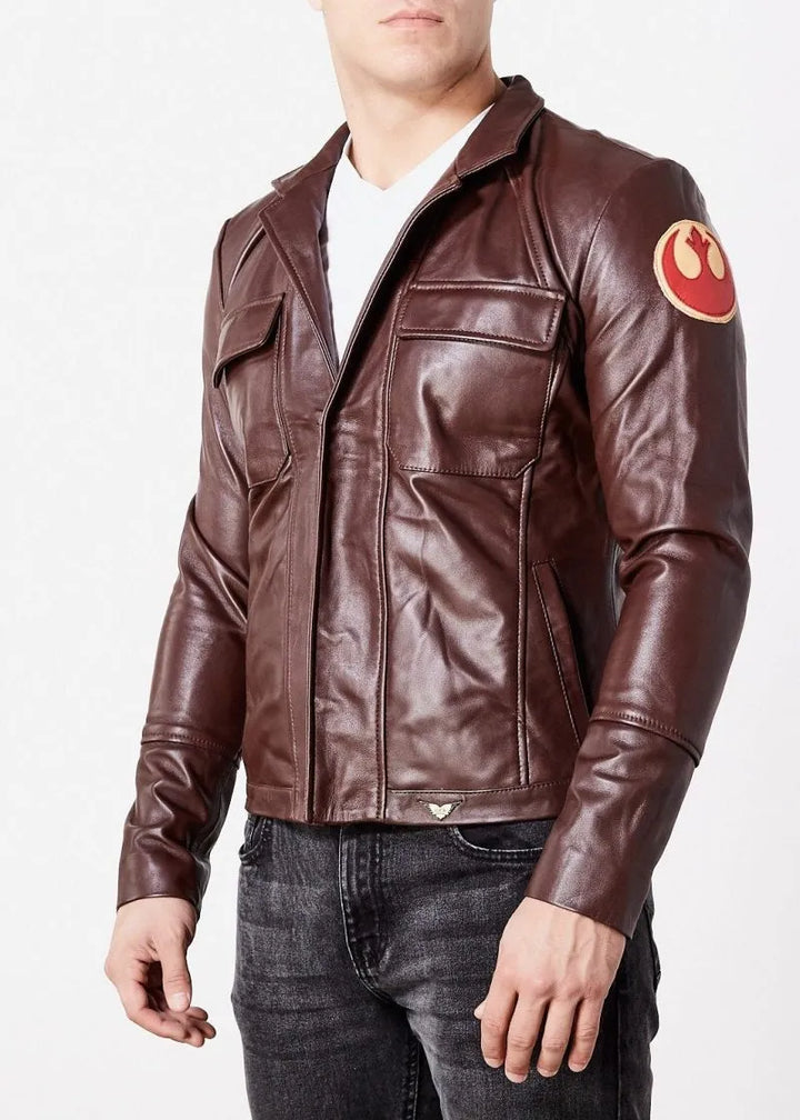 Star Wars Rebel Alliance brown leather jacket in USA