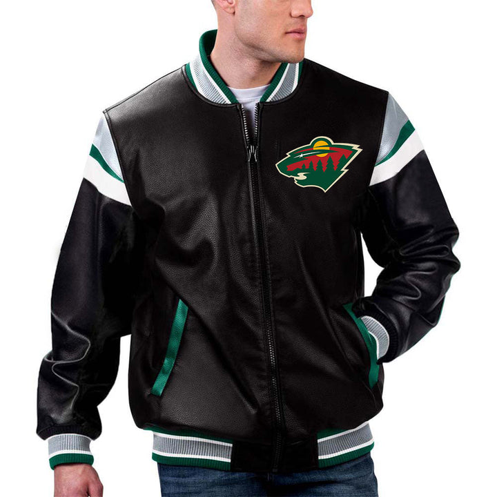 The Pricy NHL Minnesota Wild Leather Jacket France style