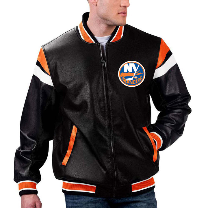 The Pricy NHL New York Islanders Leather Jacket in France style