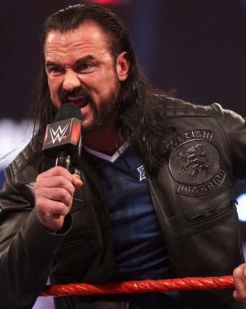 Trendy Drew McIntyre Black Leather Jacket for fans in USA