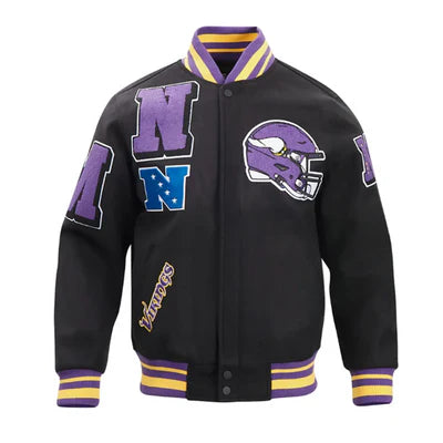 NFL Minnesota Vikings Satin Jacket for Men and Women