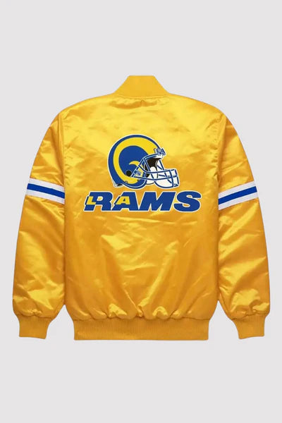 NFL LA Rams Satin Jacket For Men and Women