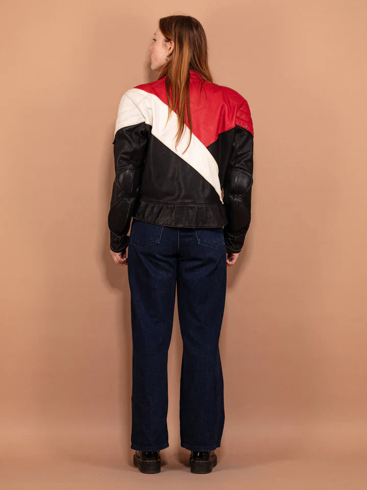 Classic Women's Vintage Leather Jacket by TJS in United state market