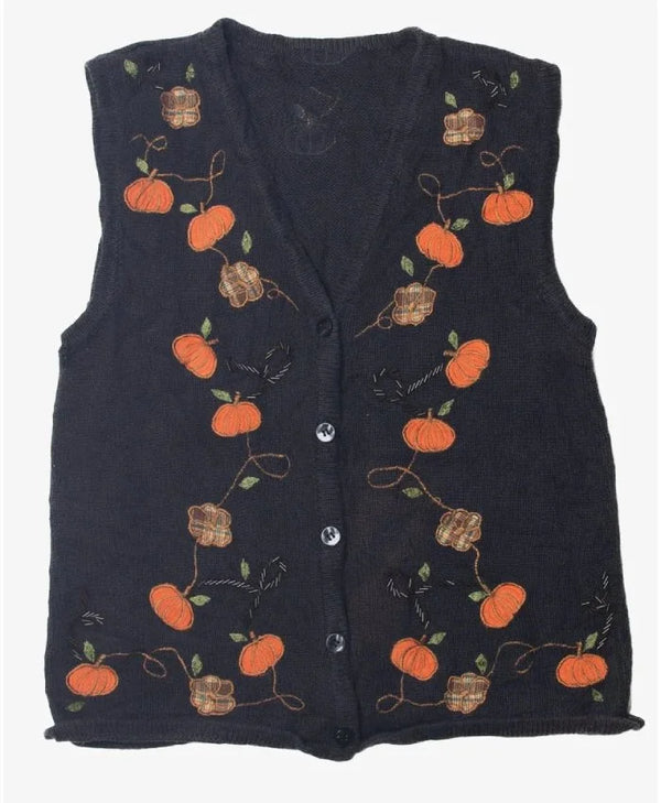 Shop Vintage Pumpkin-Themed Halloween Vest