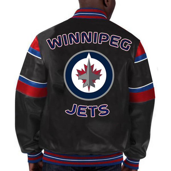 Unleash your Jets spirit with this exclusive Winnipeg Jets leather jacket, combining sleek design with undeniable fandom in American style