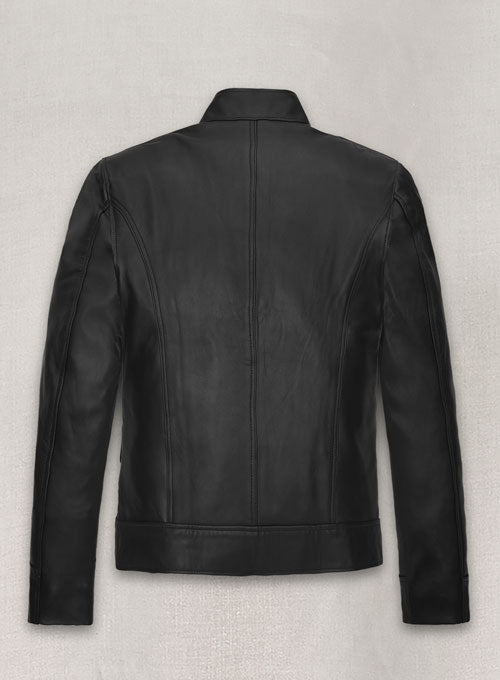 Ansel Elgort November Criminals Leather Jacket Back