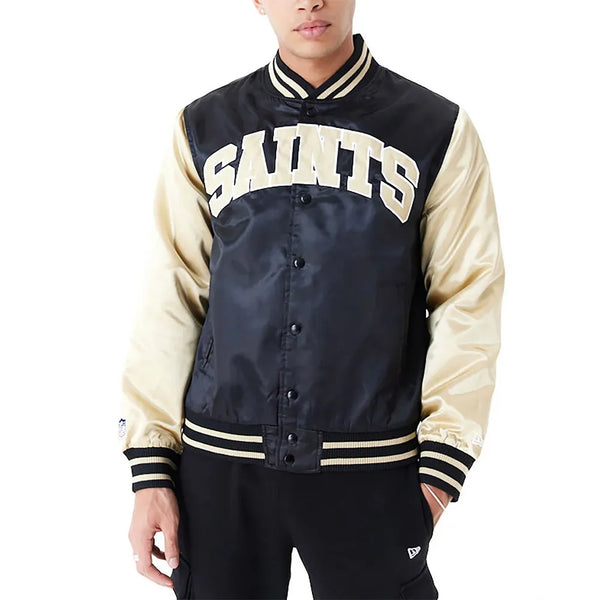 NFL New Orleans Saints Satin Jacket for Men and Women