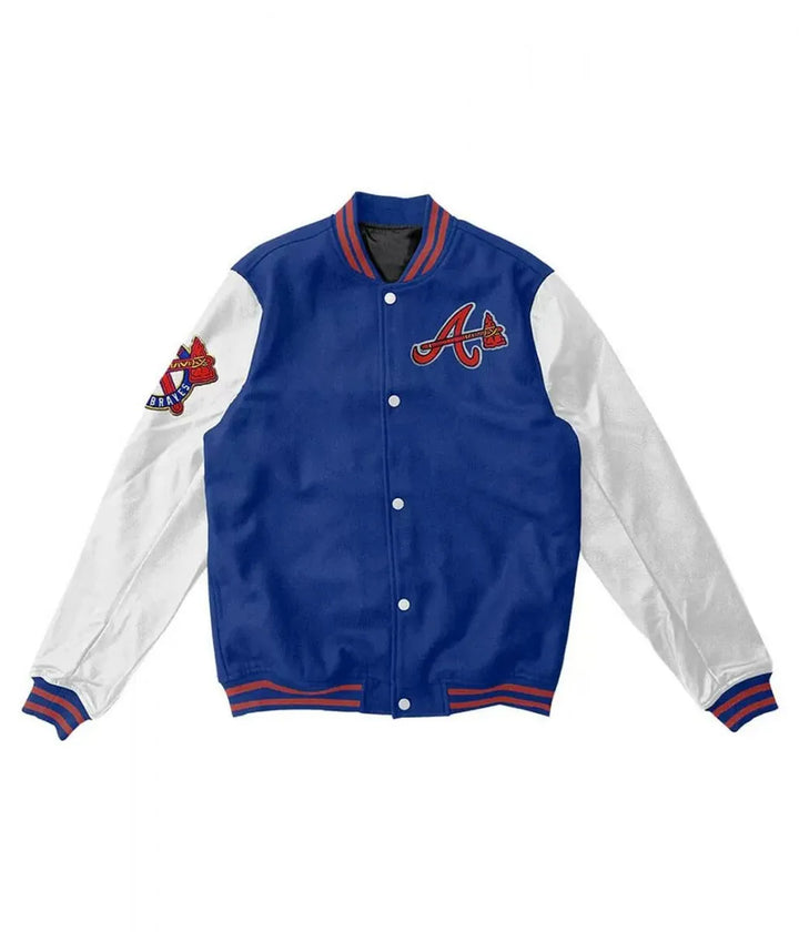 Front View Atlanta Braves Wool Jacket: