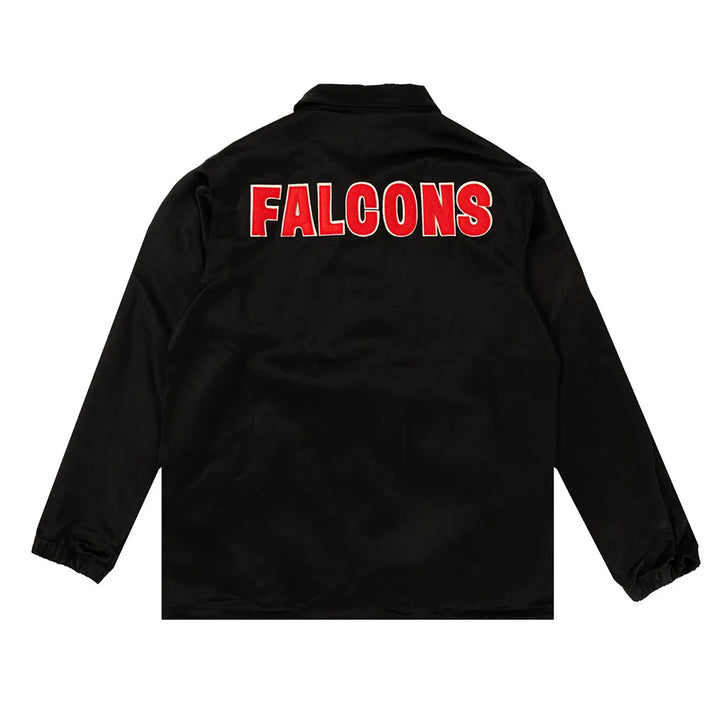 Men’s Black Satin Windbreaker - Atlanta Falcons
