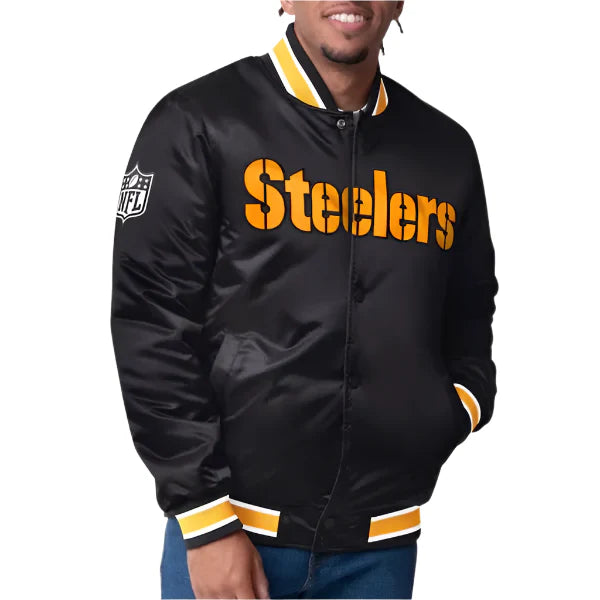 Pittsburgh Steelers Closer Black Satin Jacket