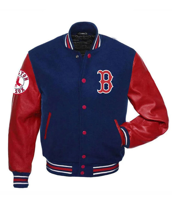 Front View Boston Red Sox Wool Jacket