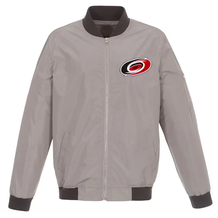 carolina-hurricanes-grey-lightweight-nylon-jacket