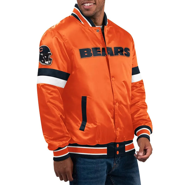 NFL Chicago Bears Satin Jacket For Men and Women