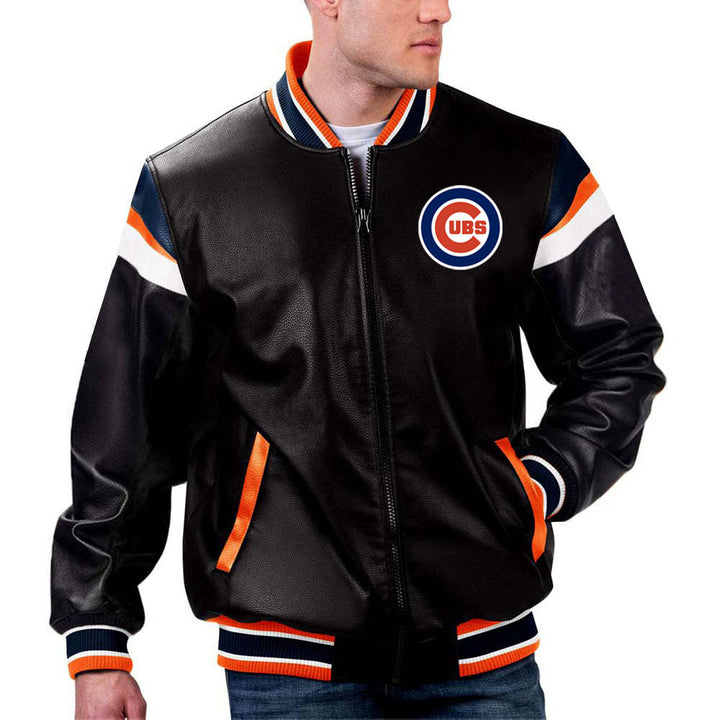 Vintage Chicago Cubs leather jacket, honor the team's rich history. in France style